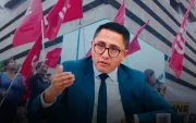 la UNE, presidida por Andrés Quishpe, difundió un comunicado sobre el bloqueo de sus cuentas bancarias.