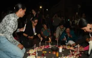 La marcha culminó en un altar realizado a fuera de la universidad politécnica en conmemoración a las víctimas.