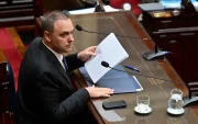 Jefe de Gabinete del Gobierno argentino, Manuel Adorni, al presentar un informe de gestión ante la Cámara de Diputados, en Buenos Aires (Argentina).
