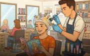Una mirada irónica al espejo antes de la  cita mensual con el estilista