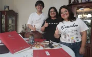 José Antonio (i), María José (c), Adriana (d) y Bernardo (videollamada) han sido destacados alumnos.