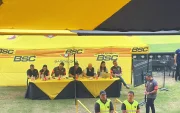 La dirigencia de Barcelona SC, con Antonio Álvarez en el centro, en la asamblea de socios de este 13 de junio.
