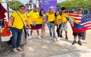 Hinchas de Ecuador en Filadelfia, en la previa del partido con Costa de Marfil en el Mundial 2026.
