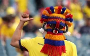 Un hincha de Ecuador en el estadio de Filadelfia para el partico con Costa de Marfil por el Mundial 2026.