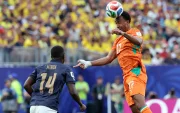 Ecuador vs. Costa de Marfil: Alan Minda (14) estrelló el balón en el travesaño.