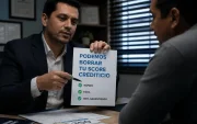 Una foto referencial, creada por la IA, sobre borrar el score crediticio.