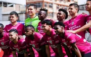 La plantilla de Independiente del Valle  posa previo al inicio de un encuentro oficial.