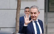 El expresidente del Gobierno español , José Luis Rodríguez Zapatero, llega a la Audiencia Nacional para declarar como investigado por organización criminal.