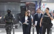 La ministra de Gobierno Nataly Morillo acudió a la Fiscalía este 22 de junio de 2026.
