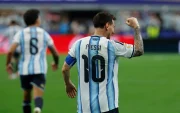El delantero de Argentina, Leo Messi, celebra el segundo gol del combinado argentino durante el partido del Mundial 2026.