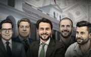 Ilustración para graficar este artículo sobre el poder económico del círculo cercano del presidente Daniel Noboa.
