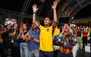 En el Arena Top Media Cumbayá se realiza el Quito Gastro Fan Zone, en donde se transmiten todos los partidos.