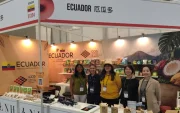 El stand de Ecuador en la feria que se realiza en Taiwán.