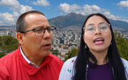 Nelson Erazo y Cristina Cachaguay fueron presentados como precandidatos de Unidad Popular en Pichincha.