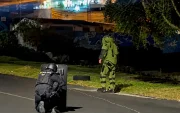 Especialistas del GIR realizaron una detonación controlada de la granada hallada en el sector de La Ofelia.