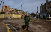 Rescatistas de Vietnam realizan labores de búsqueda de sobrevivientes a los terremotos, este 30 de junio de 2026 en Catia La mar, La Guaira (Venezuela)