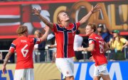 Erling Haaland celebra un gol por los octavos de final del Mundial de la FIFA 2026 entre Brasil y Noruega en el estadio MetLife en Nueva Jersey (Estados Unidos). EFE/ Angel Colmenares