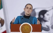 Claudia Sheinbaum durante su declaración oficial sobre el Mundial 2026.