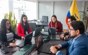 Representantes de Ecuador en la reunión virtual con República Dominicana.