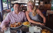Amistad. Su amigo Ítalo asegura que ella se enamoró de Ecuador por su gente, sus paisajes y la comida.