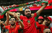 Los aficionados de Marruecos celebran tras el partido de octavos de final del Mundial de la FIFA 2026 entre Canadá y Marruecos.