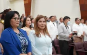 Jenny Machuca, vicealcaldesa de Machala, durante un acto institucional previo a la posibilidad de asumir la Alcaldía.