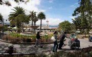 El corazón de Cumbayá es su parque central. Recientemente fue intervenido tras los reiterados pedidos de los vecinos.