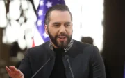 El presidente de El Salvador, Nayib Bukele, durante un acto público, en San Salvador (El Salvador).