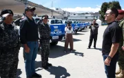 En el Plan Nacional de Seguridad 2025 - 2029 contiene fotografías del presidente Daniel Noboa y los ministros John Reimberg y Gian Carlo Loffredo.