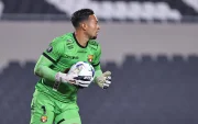 José David Contreras, arquero de Barcelona SC, en un partido de la Copa Libertadores.