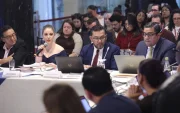 Los asambleístas Blasco Luna, Lenín Barreto y Mónica Palacios sustentaron la acusación contra Inés Manzano con base en observaciones de la Contraloría.