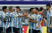 El delantero de Argentina Leo Messi celebra el gol conseguido ante Austria en el partido del Mundial 2026.