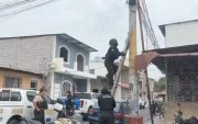 Los uniformados retiraron los equipos desde zonas altas.