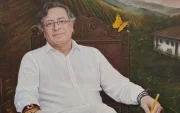Retrato de Petro que estará en el palacio presidencial.