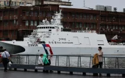 Imagen de archivo que muestra un patrullero de la clase Anping de la Guardia Costera taiwanesa anclado en el puerto de la ciudad de Keelung, Taiwán, el 13 de mayo de 2026.