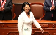 La presidenta electa de Perú, Keiko Fujimori, reacciona este miércoles, en Lima (Perú).