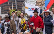 El abogado Washington Andrade, integrante de la Plataforma por la Revocatoria, presentó un recurso de impugnación en el TCE.