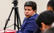 El expresidente de Perú Pedro Castillo reacciona durante una audiencia, en la Sala Penal Especial de la Corte Suprema, en Lima (Perú).
