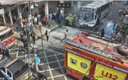 La unidad de transporte público se incendió en una zona del sureste de Guayaquil.