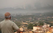 Vista general de Onda (Castellón), uno de los municipios afectados por el incendio que sigue activo y ha quemado ya más de 8.500 hectáreas.