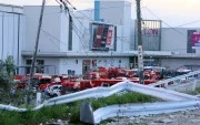 Vista del edificio Aeon Mall Kumamoto, gravemente dañado, en Kashima, prefectura de Kumamoto, suroeste de Japón, 29 de julio de 2026.