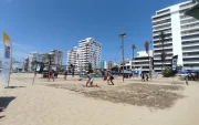 Torneo Nacional de Beach Tennis durante la segunda edición del certamen, disputada en Salinas, provincia de Santa Elena.