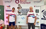Andrés Gómez (i), director y mentalizador del torneo estuvo acompañado de su hijo, Emilio, en a presentación.