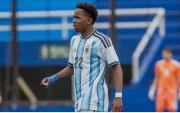 Ramos debutó con la selección argentina sub 17 ante Ecuador.