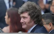 Fotografía del 28 de julio de 2026 del presidente de Argentina, Javier Milei, en Lima (Perú).
