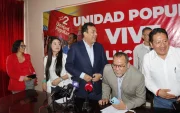 Unidad Popular ofreció una rueda de prensa para anunciar la alianza por Quito y Pichincha.