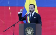 El presidente de Colombia, Abelardo de la Espriella, habla durante su primer discurso como mandatario este viernes 7 de agosto.