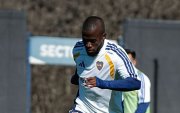 Enner Valencia en su primer entrenamiento con Boca Juniors.