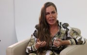 Geraldine Weber, precandidata a la Prefectura del Guayas por el movimiento CREO, durante la entrevista con EXPRESO.