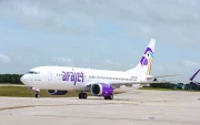 Un avión de la aerolínea dominicana Arajet.